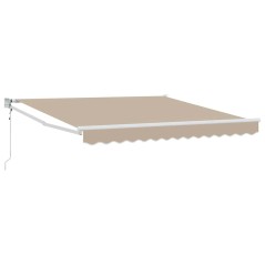 vidaXL Tendalino Retrattile Automatico beige 350x250 cm