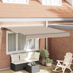 vidaXL Tenda Retrattile Beige 350x250 cm