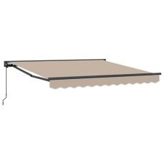 vidaXL Tenda Retrattile Beige 350x250 cm