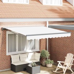 vidaXL Tenda Retrattile Bianco 350x250 cm Tessuto
