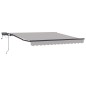 Tenda Retrattile Manuale vidaXL con LED Grigio Chiaro 350x250 cm Tenda Retrattile Manuale vidaXL con LED Grigio Chiaro 350x250 cm