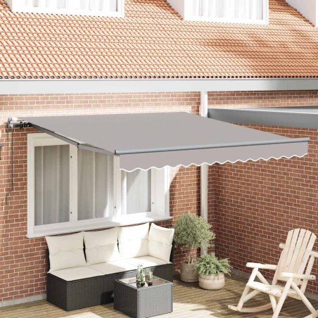 vidaXL Tenda Retrattile Automatica Grigia 350x250 cm