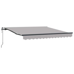 vidaXL Tenda Retrattile Automatica Grigia 350x250 cm