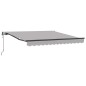 vidaXL Tenda Retrattile Automatica Grigia 350x250 cm