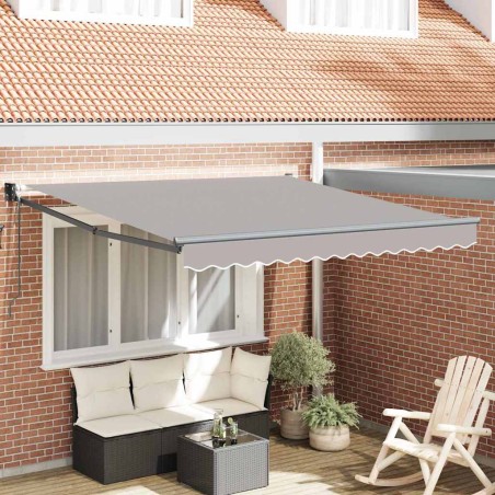 vidaXL Tenda da sole automatica retrattile grigio chiaro 350x250 cm