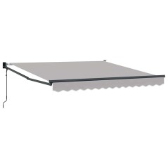 vidaXL Tenda da sole automatica retrattile grigio chiaro 350x250 cm