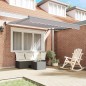 vidaXL Tenda da sole automatica retrattile grigio chiaro 350x250 cm vidaXL Tenda da sole automatica retrattile grigio chiaro 350x250 cm