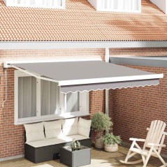 vidaXL Tenda da sole automatica retrattile grigio chiaro 350 x 250 cm