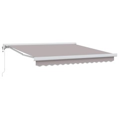 vidaXL Tenda da sole automatica retrattile grigio chiaro 350 x 250 cm