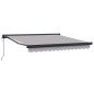 vidaXL Tenda retrattile automatica grigia chiara 350x250 cm