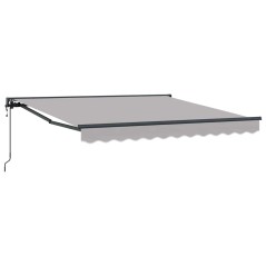 vidaXL Tenda Retrattile Grigio chiaro 350x250 cm