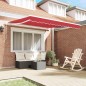 vidaXL Tenda da sole manuale retrattile rossa 350x250 cm vidaXL Tenda da sole manuale retrattile rossa 350x250 cm