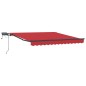 Tenda retrattile manuale vidaXL con LED Rossa 350x250 cm Tenda retrattile manuale vidaXL con LED Rossa 350x250 cm