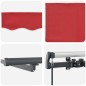 Tenda retrattile manuale vidaXL con LED Rossa 350x250 cm Tenda retrattile manuale vidaXL con LED Rossa 350x250 cm