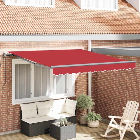 vidaXL Tenda da sole automatica retrattile rossa 350x250 cm