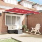 vidaXL Tenda da sole automatica retrattile rossa 350x250 cm