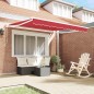 vidaXL Tenda da sole manuale e retrattile rossa 350x250 cm vidaXL Tenda da sole manuale e retrattile rossa 350x250 cm