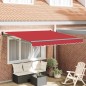 vidaXL Tenda a bracci retrattili manuale rossa 350 x 250 cm vidaXL Tenda a bracci retrattili manuale rossa 350 x 250 cm