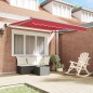 vidaXL Tenda da sole automatica retrattile rossa 350x250 cm vidaXL Tenda da sole automatica retrattile rossa 350x250 cm