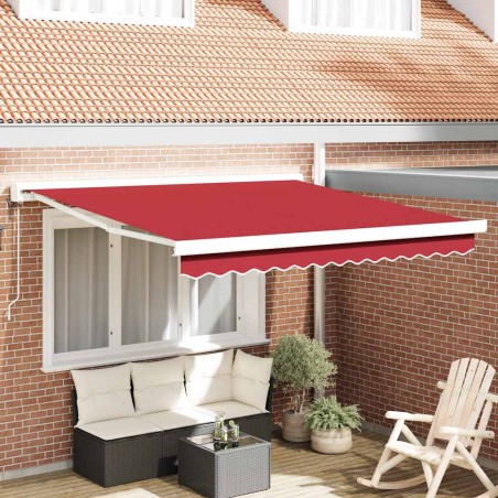vidaXL Tenda da sole automatica retrattile rossa 350 x 250 cm