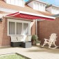 vidaXL Tenda da sole automatica retrattile rossa 350 x 250 cm vidaXL Tenda da sole automatica retrattile rossa 350 x 250 cm