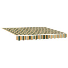 Tenda Retrattile Manuale vidaXL con LED Verde e Giallo 350x250 cm