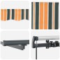 Tenda Retrattile Manuale vidaXL con LED Verde e Giallo 350x250 cm Tenda Retrattile Manuale vidaXL con LED Verde e Giallo 350x250 cm
