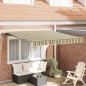 vidaXL Tenda da sole automatica retrattile Verde e Giallo 350x250 cm