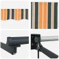 vidaXL Tenda Retrattile Manuale Verde e Gialla 350x250 cm
