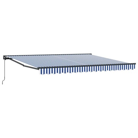 vidaXL Tenda Retrattile Blu e Bianco 400x300 cm
