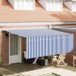 vidaXL Tenda Retrattile Strisce Blu e Bianche 400 × 300 cm vidaXL Tenda Retrattile Strisce Blu e Bianche 400 × 300 cm