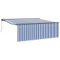 vidaXL Tenda Retrattile Strisce Blu e Bianche 400 × 300 cm vidaXL Tenda Retrattile Strisce Blu e Bianche 400 × 300 cm