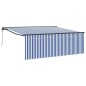 vidaXL Tenda Retrattile Strisce Blu e Bianche 400 × 300 cm vidaXL Tenda Retrattile Strisce Blu e Bianche 400 × 300 cm
