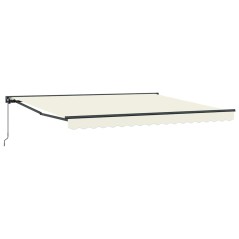 vidaXL Tenda Retrattile Crema 400x300 cm Poliestere e Alluminio