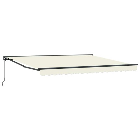 vidaXL Tenda Retrattile Crema 400x300 cm Poliestere e Alluminio