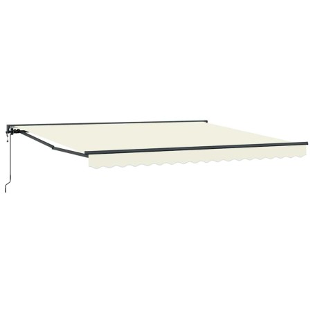 vidaXL Tenda Retrattile Crema 400x300 cm Poliestere e Acciaio