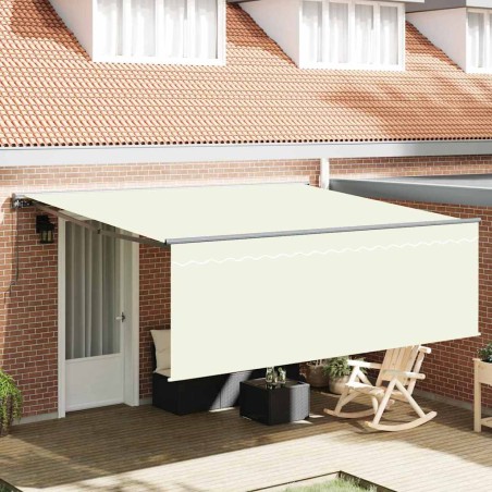vidaXL Tenda Retrattile Beige 400 × 300 cm Poliestere