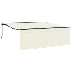 vidaXL Tenda Retrattile Crema 400 × 300 cm Tessuto