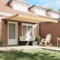 vidaXL Tenda Retrattile Giallo e Bianco 400x300 cm vidaXL Tenda Retrattile Giallo e Bianco 400x300 cm