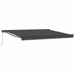vidaXL Tenda Retrattile Antracite 400x300 cm Alluminio e Poliestere
