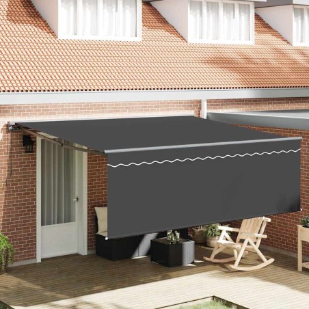 vidaXL Tenda Retrattile Antracite 400 × 300 cm Poliestere, Alluminio