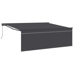 vidaXL Tenda Retrattile Antracite 400 × 300 cm Poliestere, Alluminio