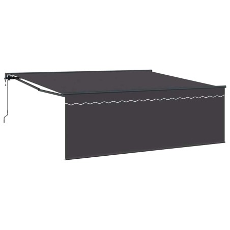 vidaXL Tenda Retrattile Grigio 400 × 300 cm Alluminio, tessuto