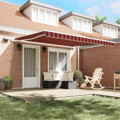 vidaXL Tenda da sole with Arancione e marrone 400 × 300 cm