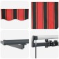 vidaXL Tenda retrattile manuale con LED Arancione e Marrone 400x300 cm vidaXL Tenda retrattile manuale con LED Arancione e Marrone 400x300 cm