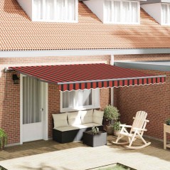 vidaXL Tenda Retrattile Arancione e Marrone 400x300 cm