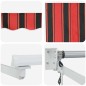 vidaXL Tenda da sole automatica e retrattile in arancione e marrone, 400x300 cm vidaXL Tenda da sole automatica e retrattile in arancione e marrone, 400x300 cm
