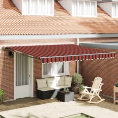 vidaXL Tenda Retrattile Arancione e Marrone 400x300 cm