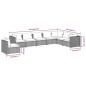 Set Divani da Giardino 8 pz con Cuscini in Polyrattan Marrone Set Divani da Giardino 8 pz con Cuscini in Polyrattan Marrone