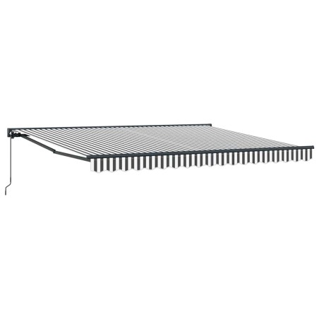 vidaXL Tenda Retrattile Antracite e Bianco 400x300 cm